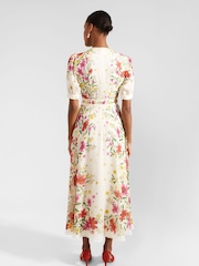 Hobbs White Silk Aurelia Dress - Image 2 of 4