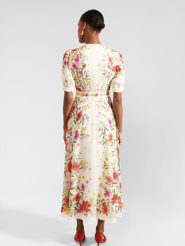Hobbs White Silk Aurelia Dress - Image 2 of 4