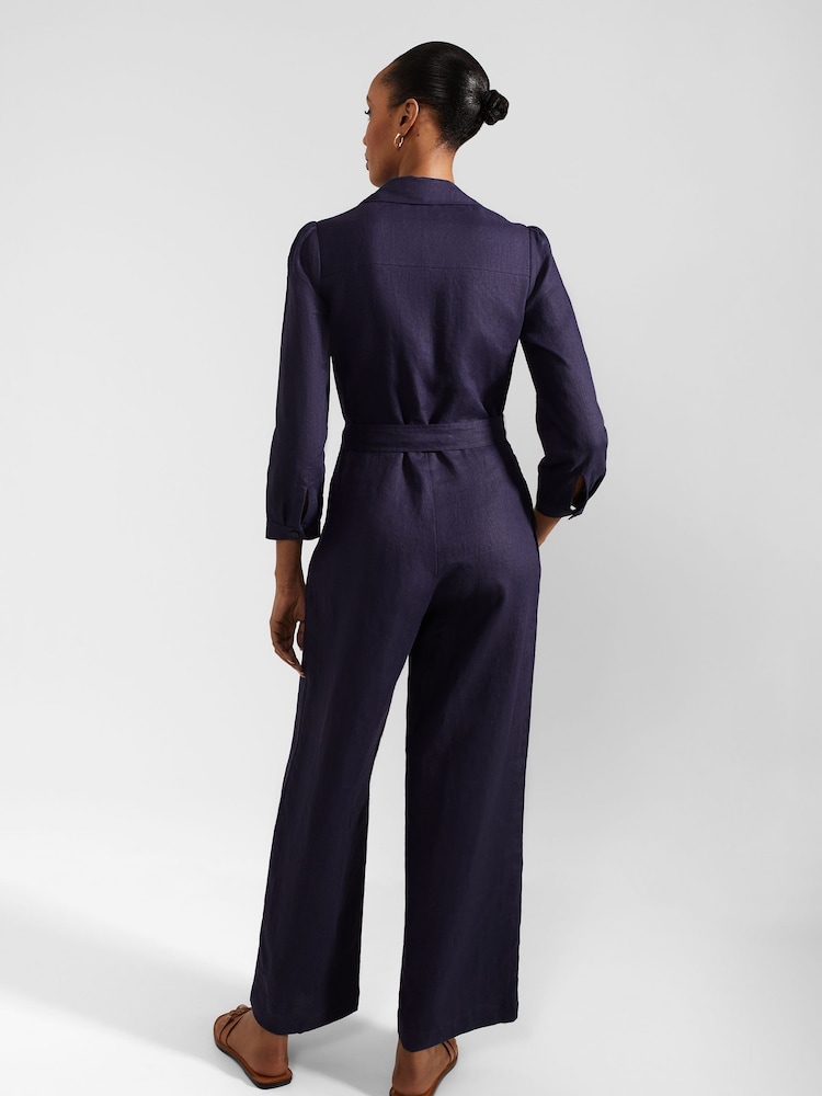 Hobbs Blue Petite Ceira Jumpsuit - Image 2 of 3 Hobbs Blue Petite Ceira Jumpsuit - Image 2 of 3