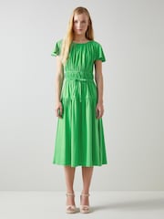 LK Bennett Chloe Cotton-Lenzing™ Ecovero™ Viscose Dress - Image 1 of 3
