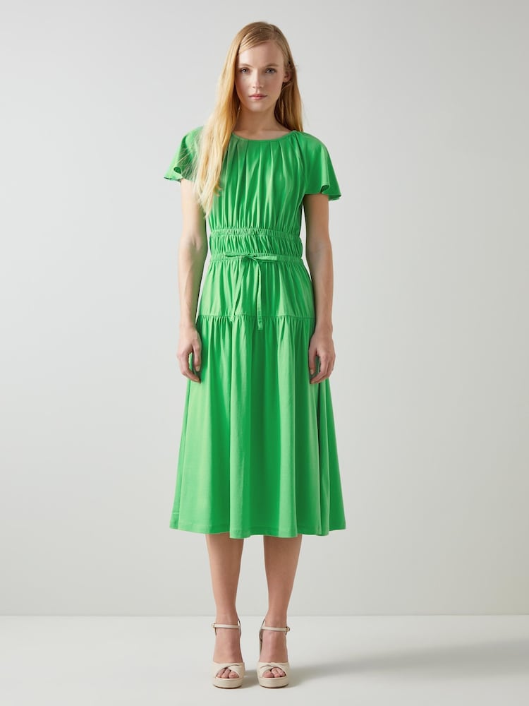 LK Bennett Chloe Cotton-Lenzing™ Ecovero™ Viscose Dress - Image 1 of 3