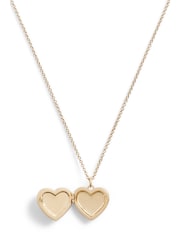 COACH Gold Tone Signature Heart Locket Boxed Necklace - Image 3 of 4