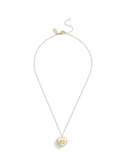 COACH Gold Tone Signature Heart Locket Boxed Necklace - Image 4 of 4