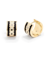 COACH Gold Tone Signature Huggie Earrings - Image 1 of 3
