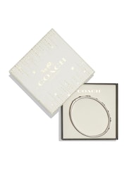 COACH Silver Tone Signature Stone Bangle Boxed Bracelet - Image 3 of 3