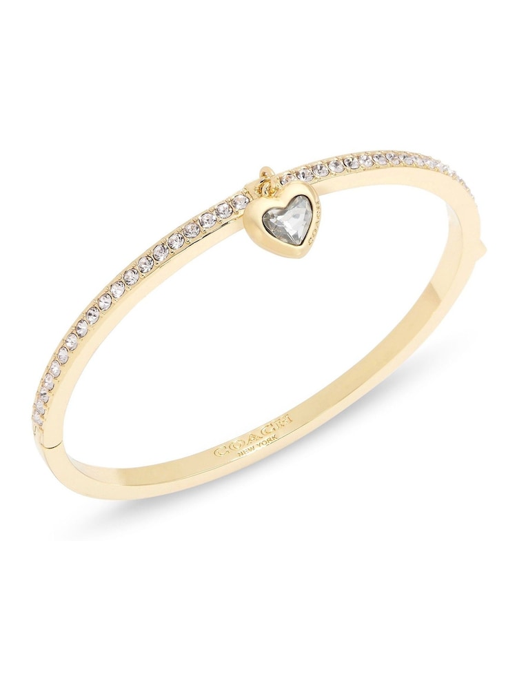 COACH Gold Heart Charm Bangle - Image 2 of 3