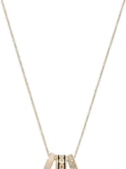 COACH Gold Tone Signature Rondelle Pendant Necklace - Image 1 of 4