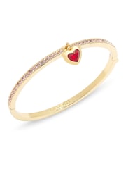 COACH Gold Tone Heart Charm Bangle - Image 2 of 3