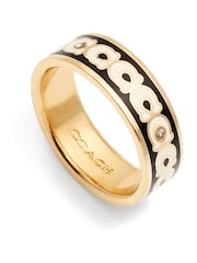 COACH Gold Tone Signature Band Ring - Image 2 of 3