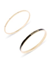 COACH Gold Tone Signature Duo Bangle Boxed Set - Image 2 of 3