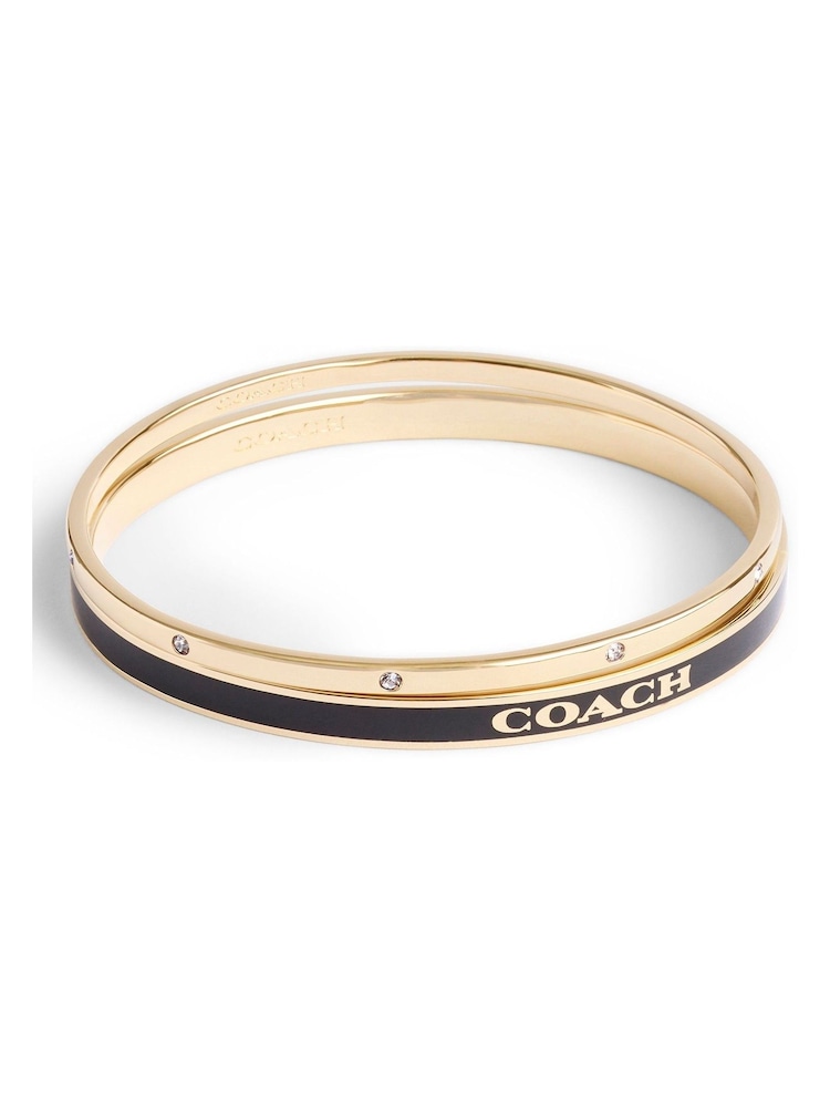 COACH Gold Tone Signature Duo Bangle Boxed Set - Image 3 of 3