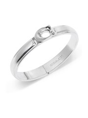 COACH Silver Signature Sculpted C Bangle Bracelet - Image 2 of 3