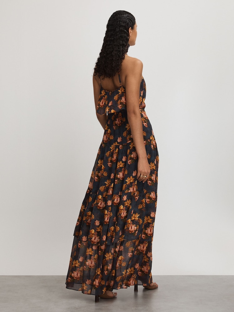 Paige Silk Georgette Floral Print Maxi Dress - Image 4 of 5