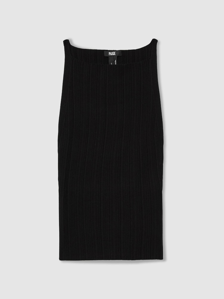 Paige Ribbed Boat Neck Top - Image 1 of 5
