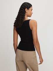 Paige Ribbed Boat Neck Top - Image 4 of 5