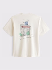 Abercrombie & Fitch White City Back Graphic T-Shirt - Image 2 of 3