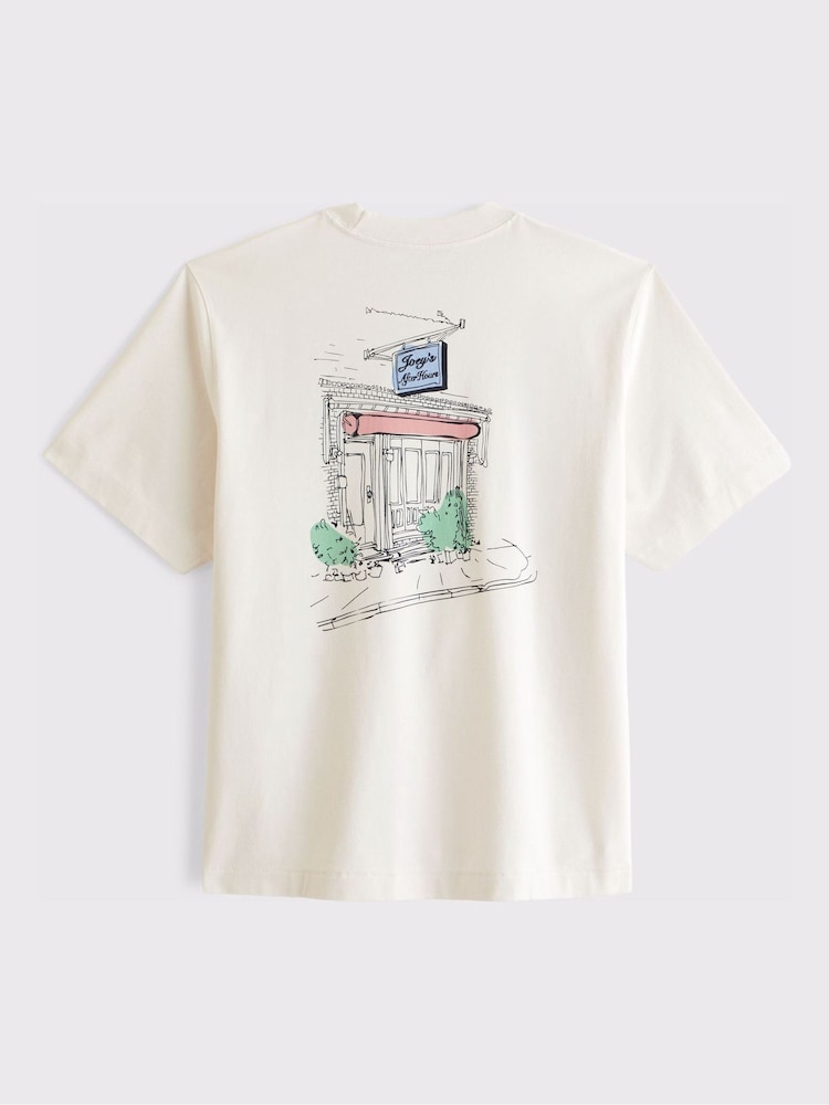 Abercrombie & Fitch White City Back Graphic T-Shirt - Image 2 of 3