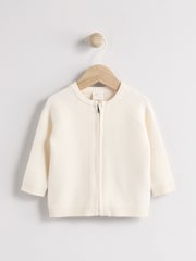 White Knitted Baby Cardigan - Image 1 of 1