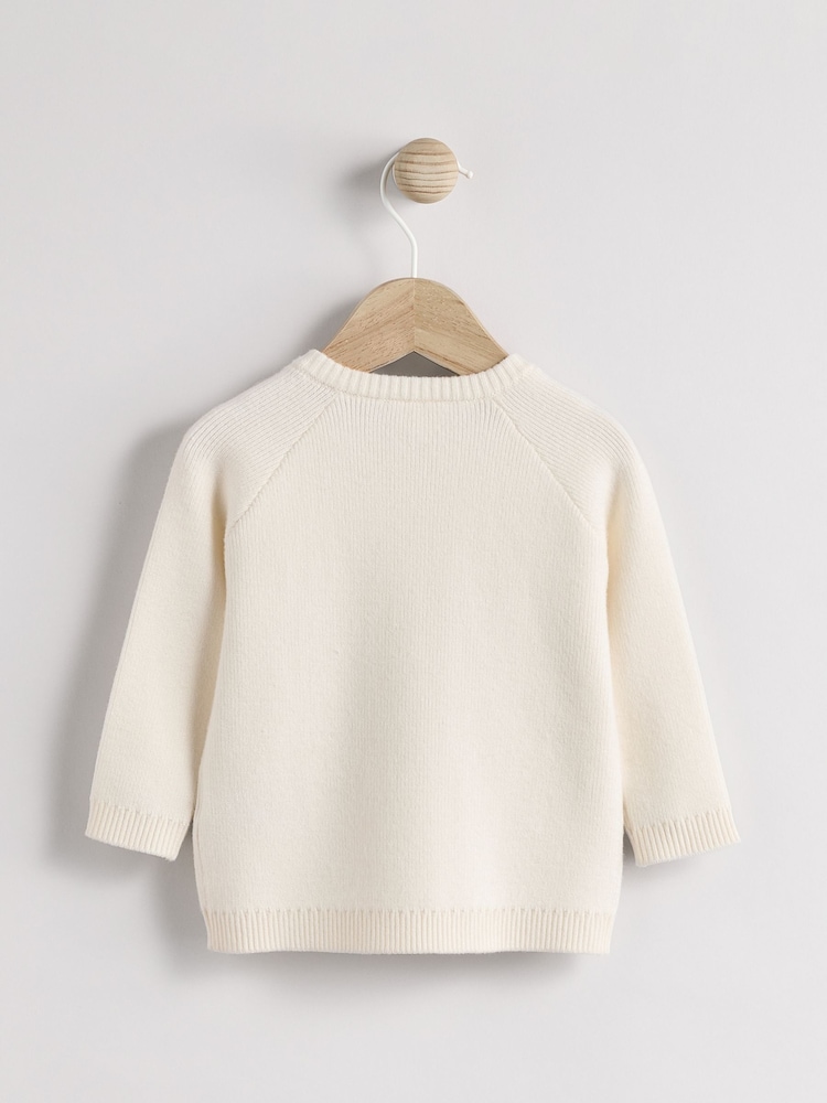 White Knitted Baby Cardigan - Image 2 of 9