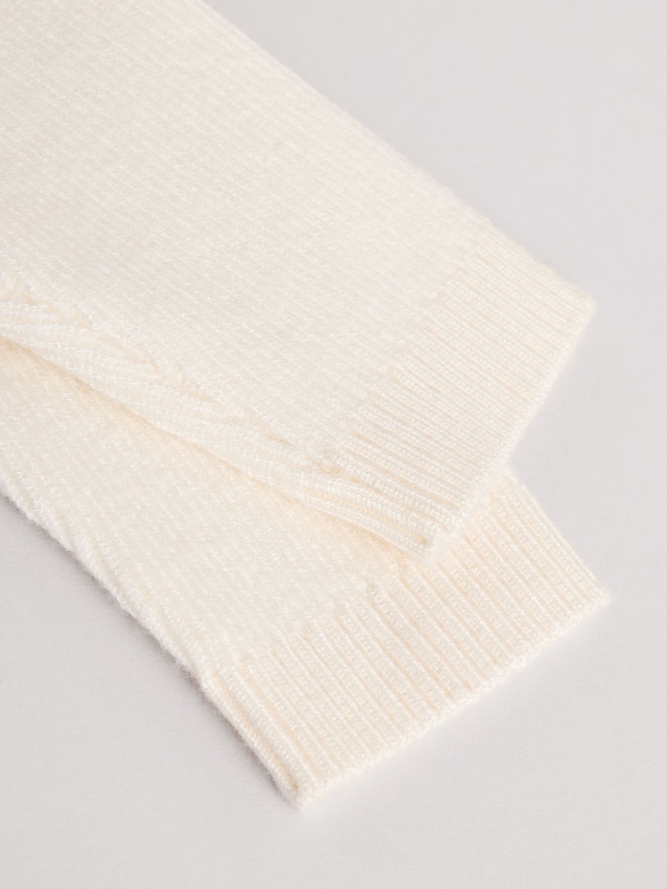 White Knitted Baby Cardigan - Image 5 of 9