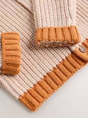 Milk Club Neutral Chunky Knitted Embroidered Baby Cardigan - Image 4 of 5