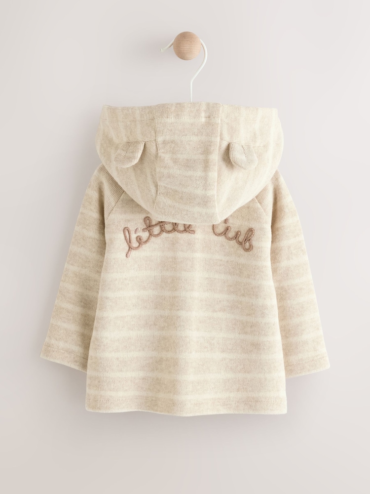 Neutral, gestreift, Schriftzug - Babyjacke - Bild 2 von 9 Neutral, gestreift, Schriftzug - Babyjacke - Bild 2 von 9