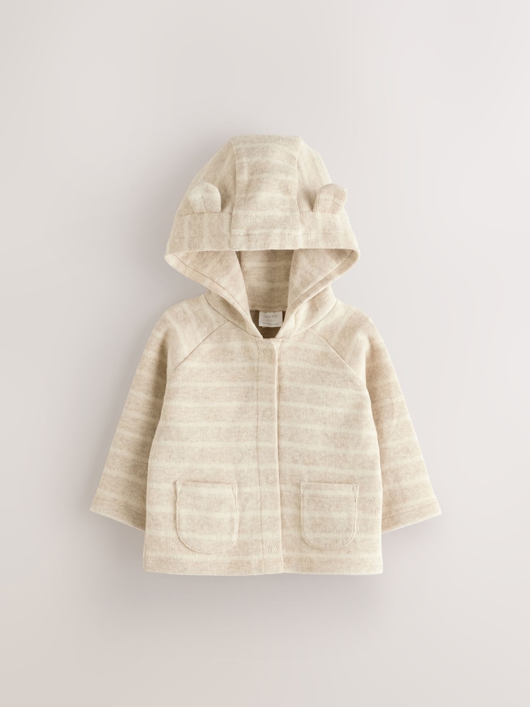 Neutral Striped Slogan Baby Jacket - Image 3 of 9