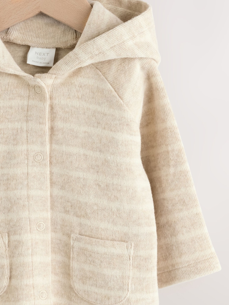 Neutral Striped Slogan Baby Jacket - Image 4 of 9