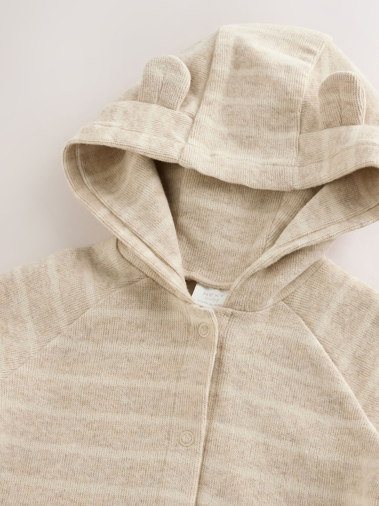 Neutral Striped Slogan Baby Jacket - Image 5 of 9