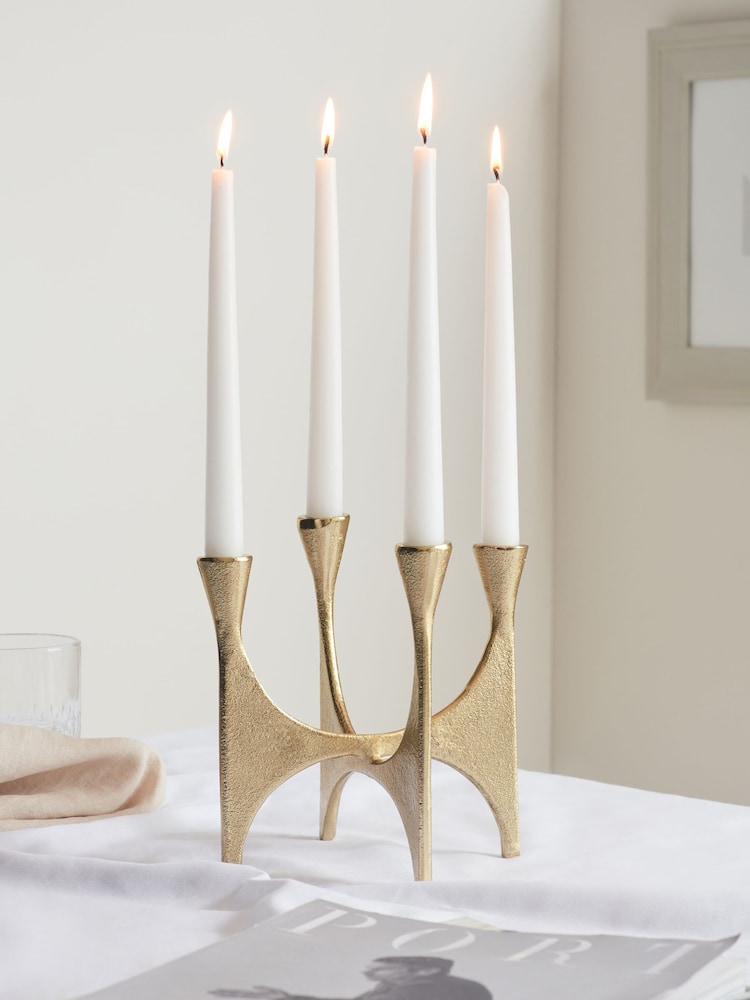 Gold Metal Candelabra - Image 1 of 7