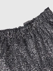 Benetton Girls 100% Cotton Sequin High Waist Shorts - Image 3 of 3