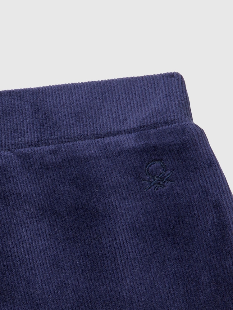 Benetton Blue Palazzo 100% Cotton Trousers - Image 3 of 3