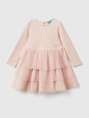 وردي - فستان تول بكم طويل من Benetton - Image 1 of 3