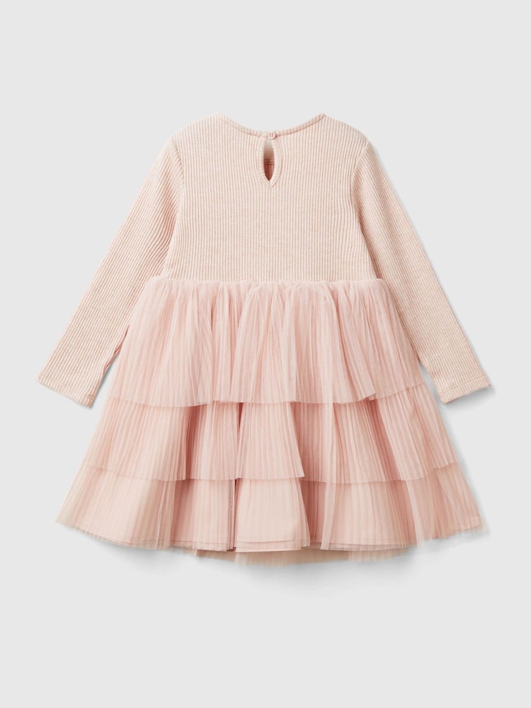 وردي - فستان تول بكم طويل من Benetton - Image 2 of 3