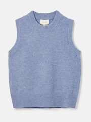 Joules Holly Light Blue Knitted Vest - Image 10 of 10