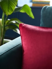 Red 43 x 43cm Matte Velvet Cushion - Image 2 of 5