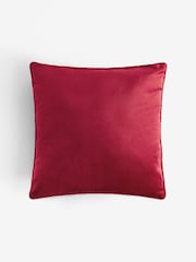 Red 43 x 43cm Matte Velvet Cushion - Image 4 of 5