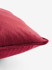 Red 43 x 43cm Matte Velvet Cushion - Image 5 of 5