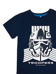 Brands In Blue Star Wars Mandalorian & Grogu Troopers Pyjamas - Image 2 of 3