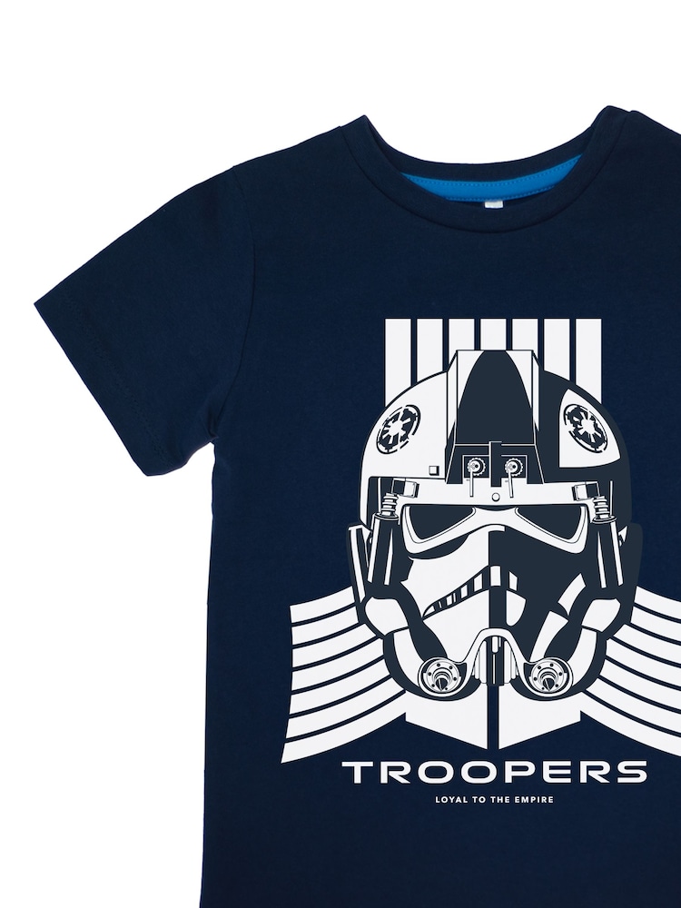 Brands In Blue Star Wars Mandalorian & Grogu Troopers Pyjamas - Image 2 of 3 Brands In Blue Star Wars Mandalorian & Grogu Troopers Pyjamas - Image 2 of 3