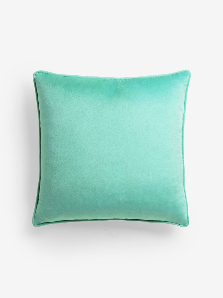 Mint Green 43 x 43cm Matte Velvet Cushion - Image 3 of 5