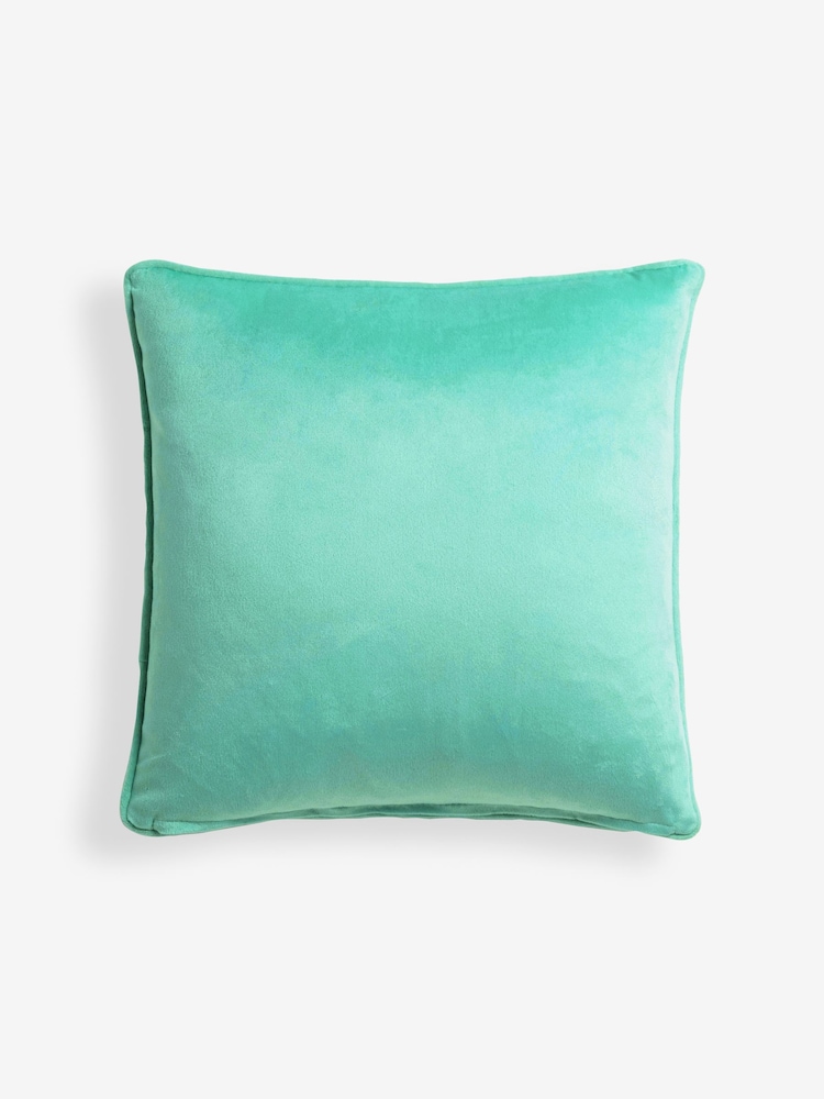 Mint Green 43 x 43cm Matte Velvet Cushion - Image 4 of 5