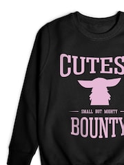 Rags & Rascals Black Star Wars Mandalorian & Grogu Cutest Sweatshirt - Image 2 of 3