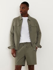 River Island Green Skinny Fit Ripstop Shorts - Image 4 of 4