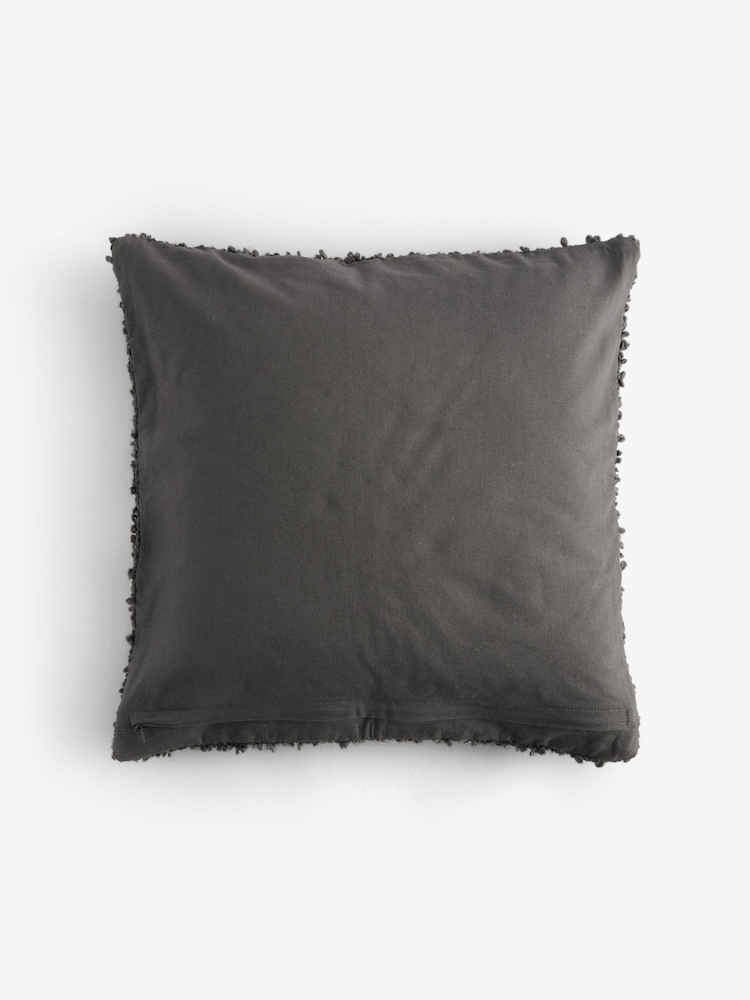Charcoal Grey Cosy Texture 50 x 50cm Cushion - Image 4 of 5