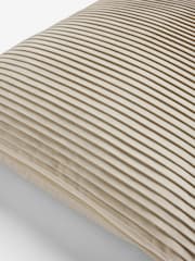 Light Natural 59 x 59cm Velvet Pleat Cushion - Image 5 of 5