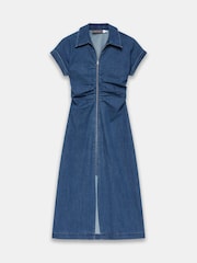 Mint Velvet Blue Denim Midi Dress - Image 6 of 7