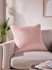 Peach Pink 59 x 59cm Matte Velvet Cushion - Image 1 of 5