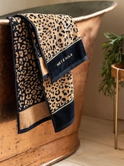 Rockett St George Leopard Wet & Wild Slogan 100% Cotton Velour Towel - Image 3 of 8