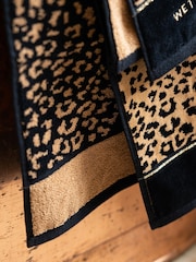Rockett St George Leopard Wet & Wild Slogan 100% Cotton Velour Towel - Image 6 of 8